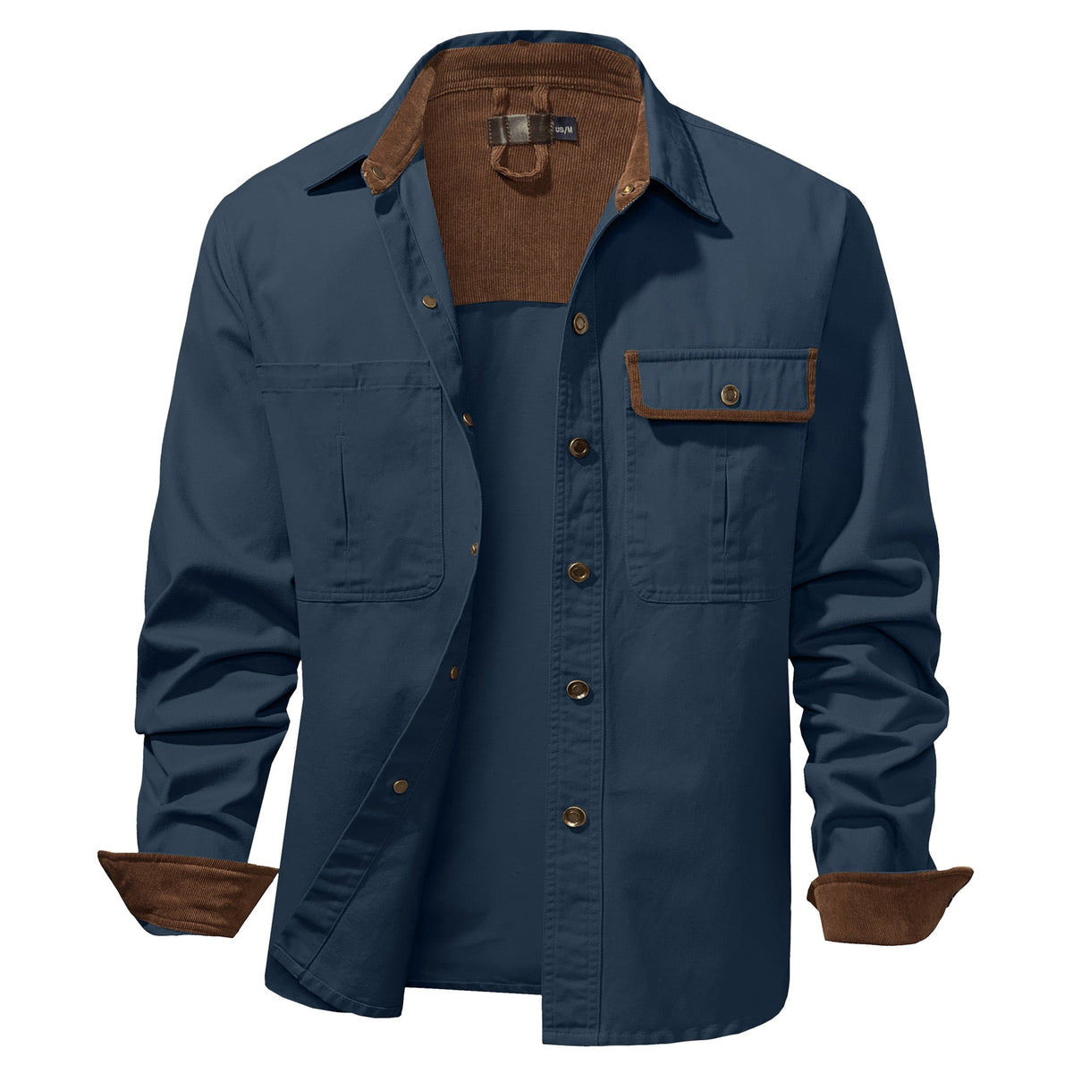 Herren Baumwoll Overshirt mit Brusttaschen