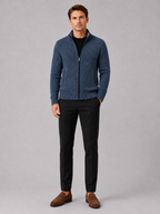 Herren Fleece-Strickjacke mit Reißverschluss