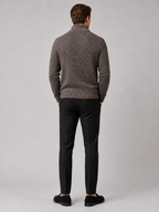 Herren Fleece-Strickjacke mit Reißverschluss