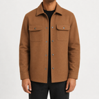 Herren Overshirt mit Knopfleiste