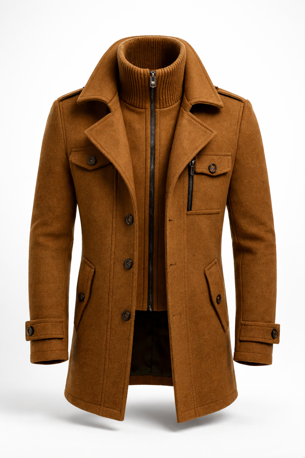 Eleganter Herrenmantel aus Wollmix