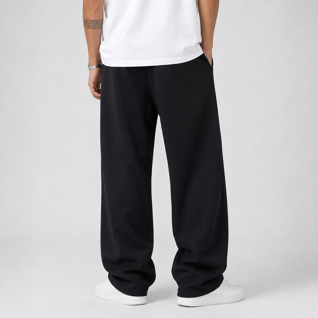 Herren Jogginghose aus Strick mit geradem Loose Fit