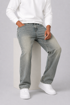 Herren Straight Fit Jeans mit Waschung