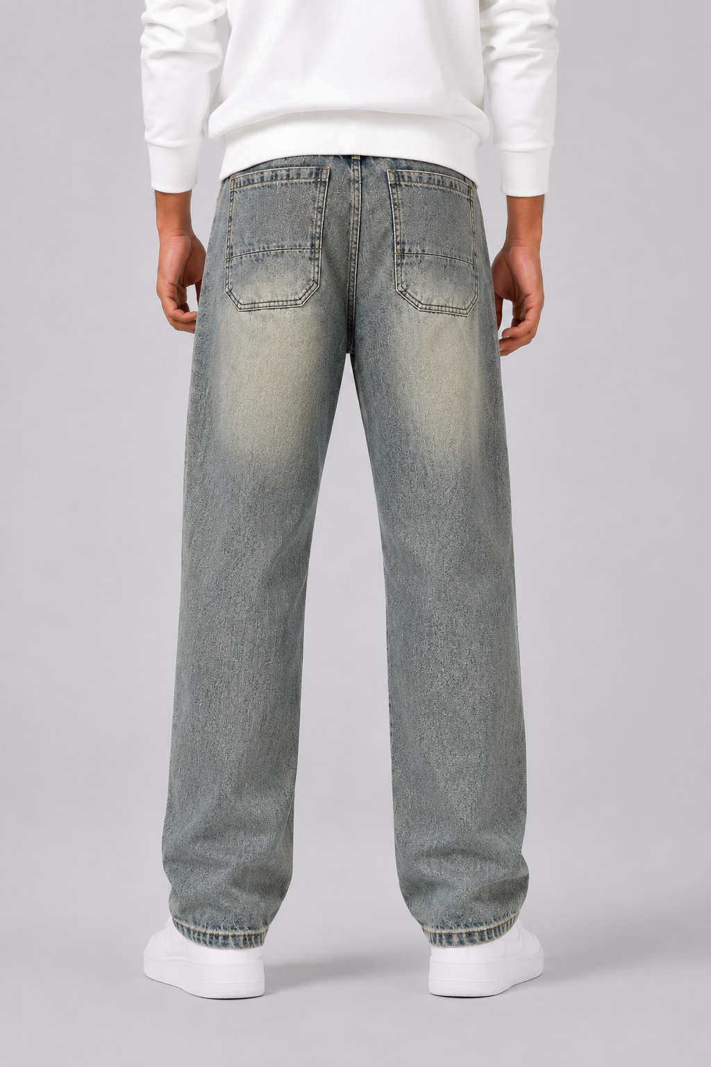 Herren Straight Fit Jeans mit Waschung