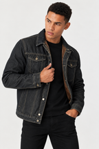 Veste en jean chaude pour homme