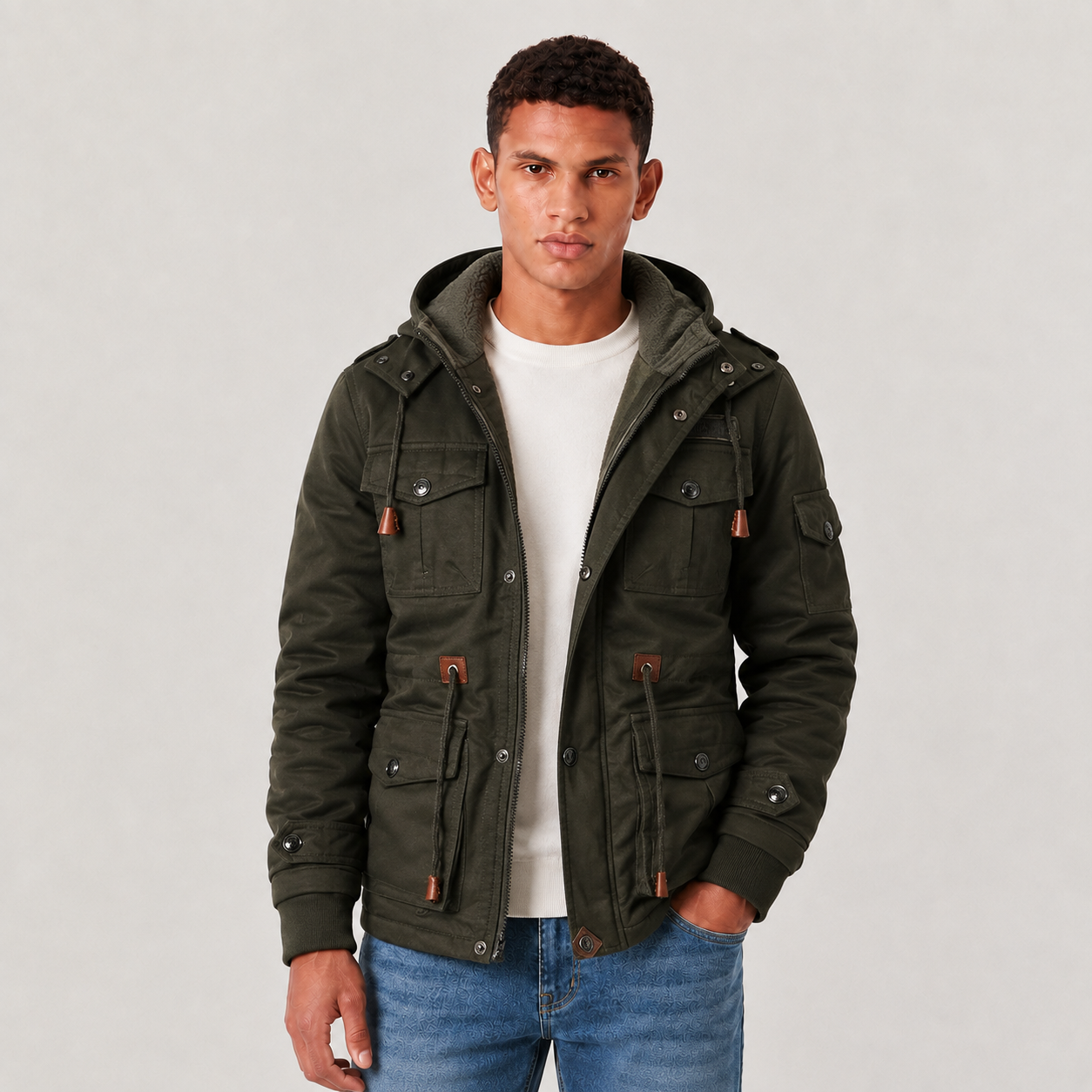 Robuster Herren Herbst- und Winterjacke