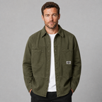 Chemise-veste en coton pour homme