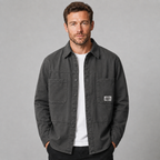 Chemise-veste en coton pour homme