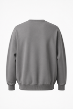 Pull-over oversize en maille pour homme col rond gris