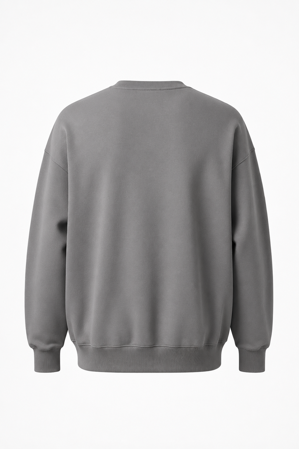 Pull-over oversize en maille pour homme col rond gris
