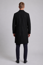 Manteau homme à simple boutonnage noir