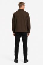 Herren Overshirt Jacke Coffee Brown Regular Fit