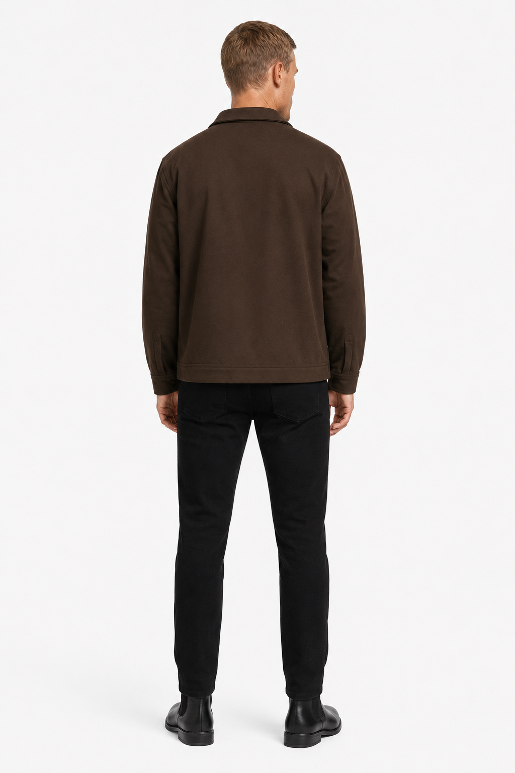 Herren Overshirt Jacke Coffee Brown Regular Fit