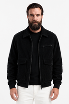 Herren Cordjacke Schwarz