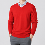 Herren Pullover mit V Ausschnitt Leicht und Klassisch
