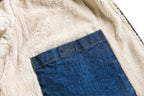 Heren denimjack met capuchon en fleecevoering