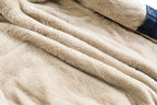 Blauwe heren spijkerjack met capuchon en warme fleece voering