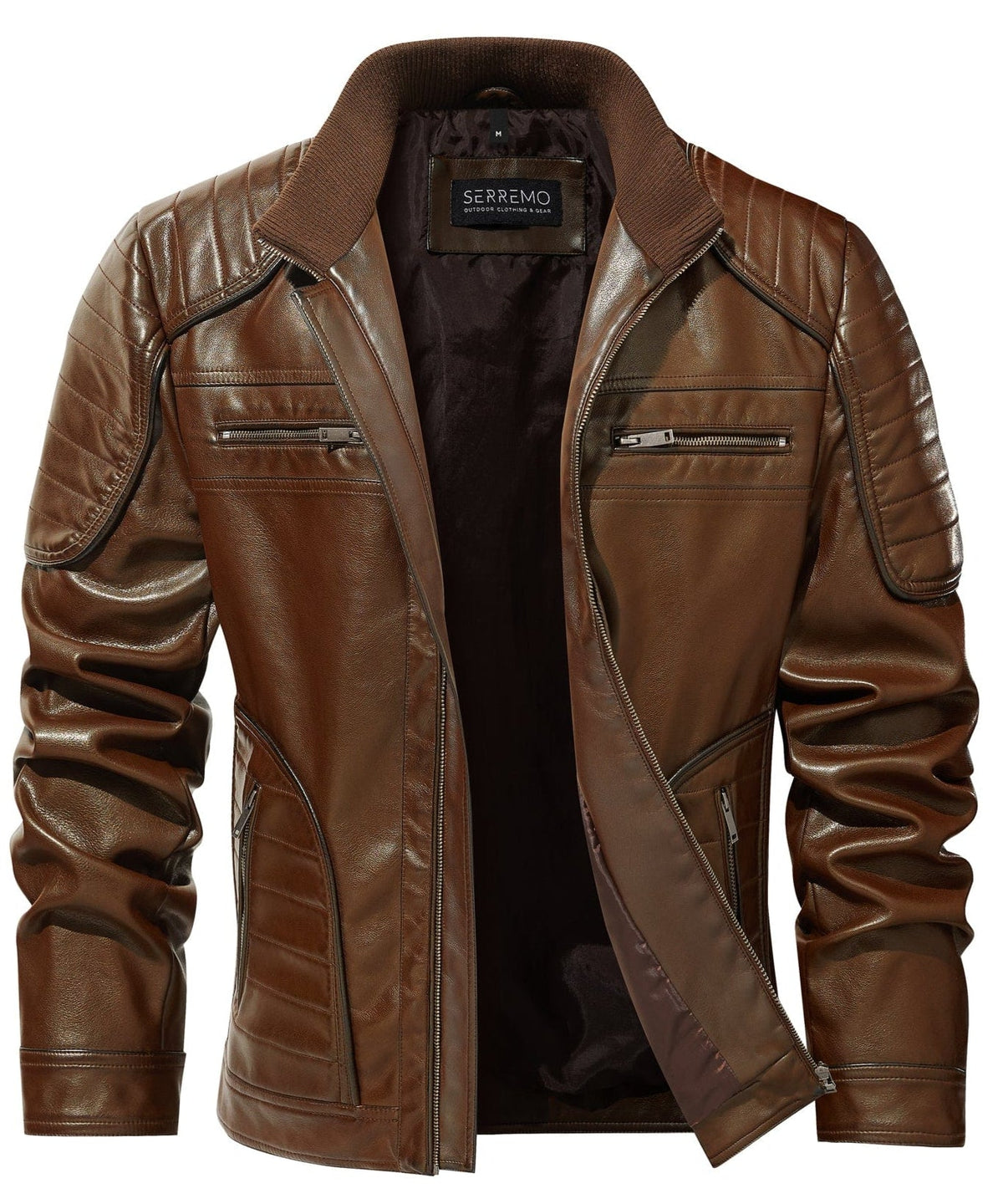 Heren Café Racer Kunstleren Jas