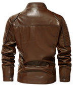 Herren Café Racer Kunstlederjacke
