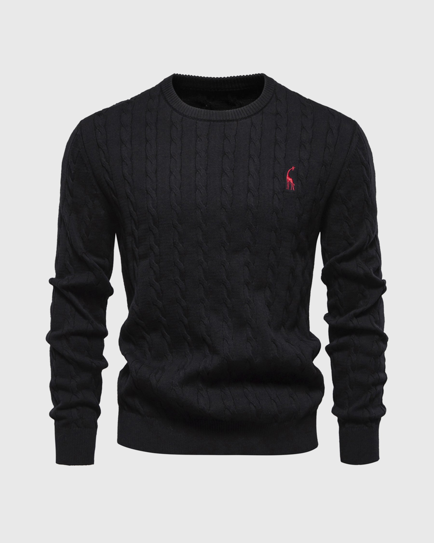 Pull en maille torsadée pour homme coupe régulière