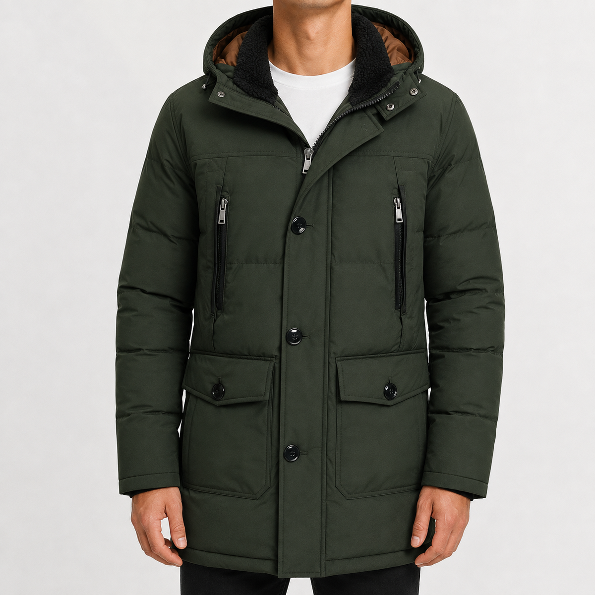 Heren Winterparka Gevoerd