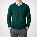 Herren Pullover mit V Ausschnitt Leicht und Klassisch
