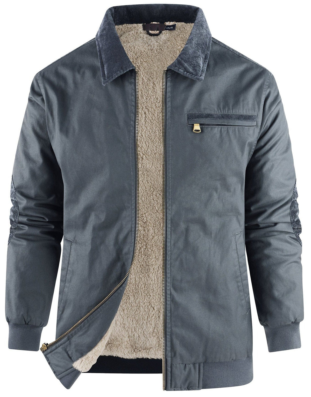 Heren bomberjack met warme fleece voering