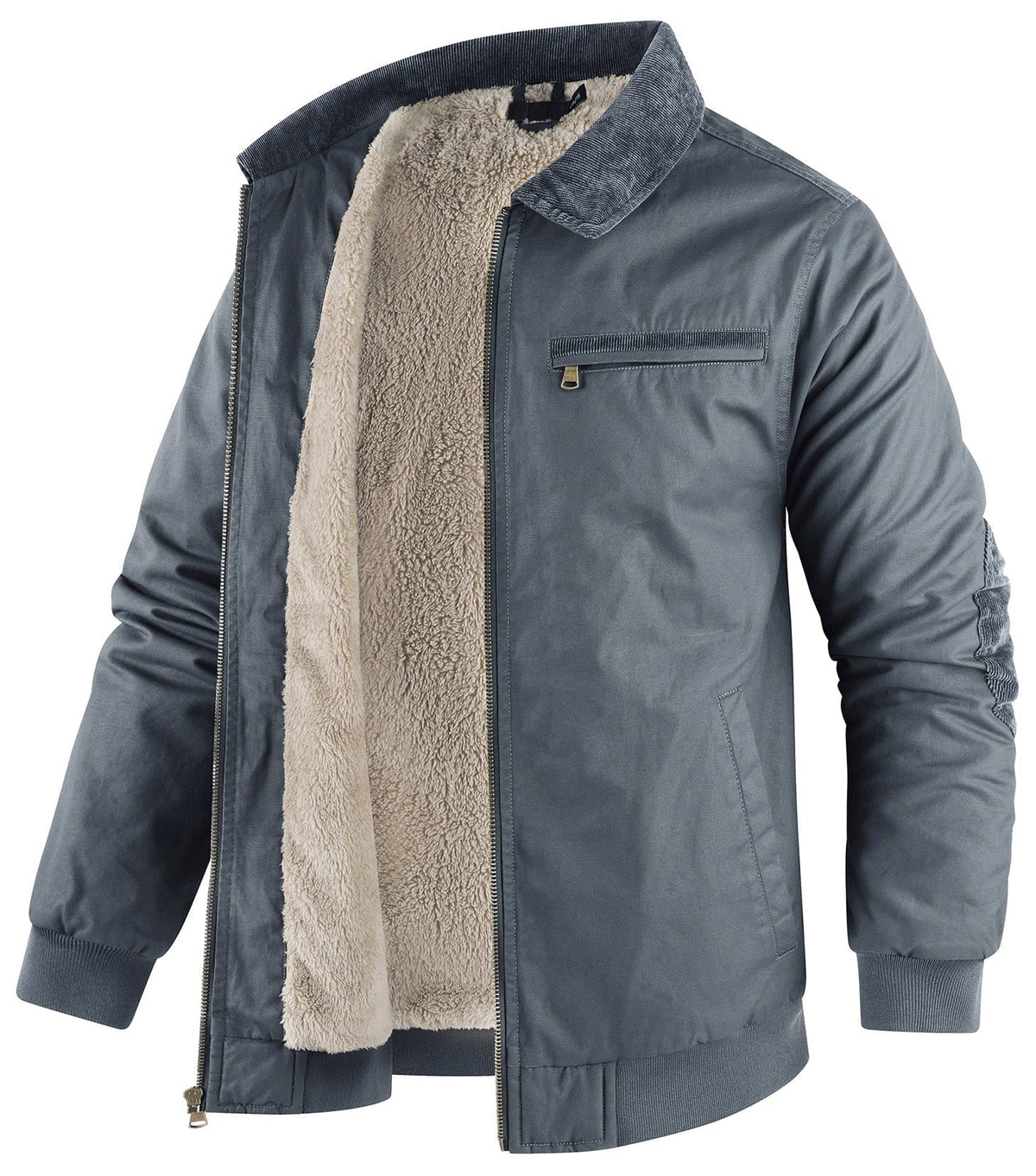 Veste bomber homme avec doublure polaire chaude