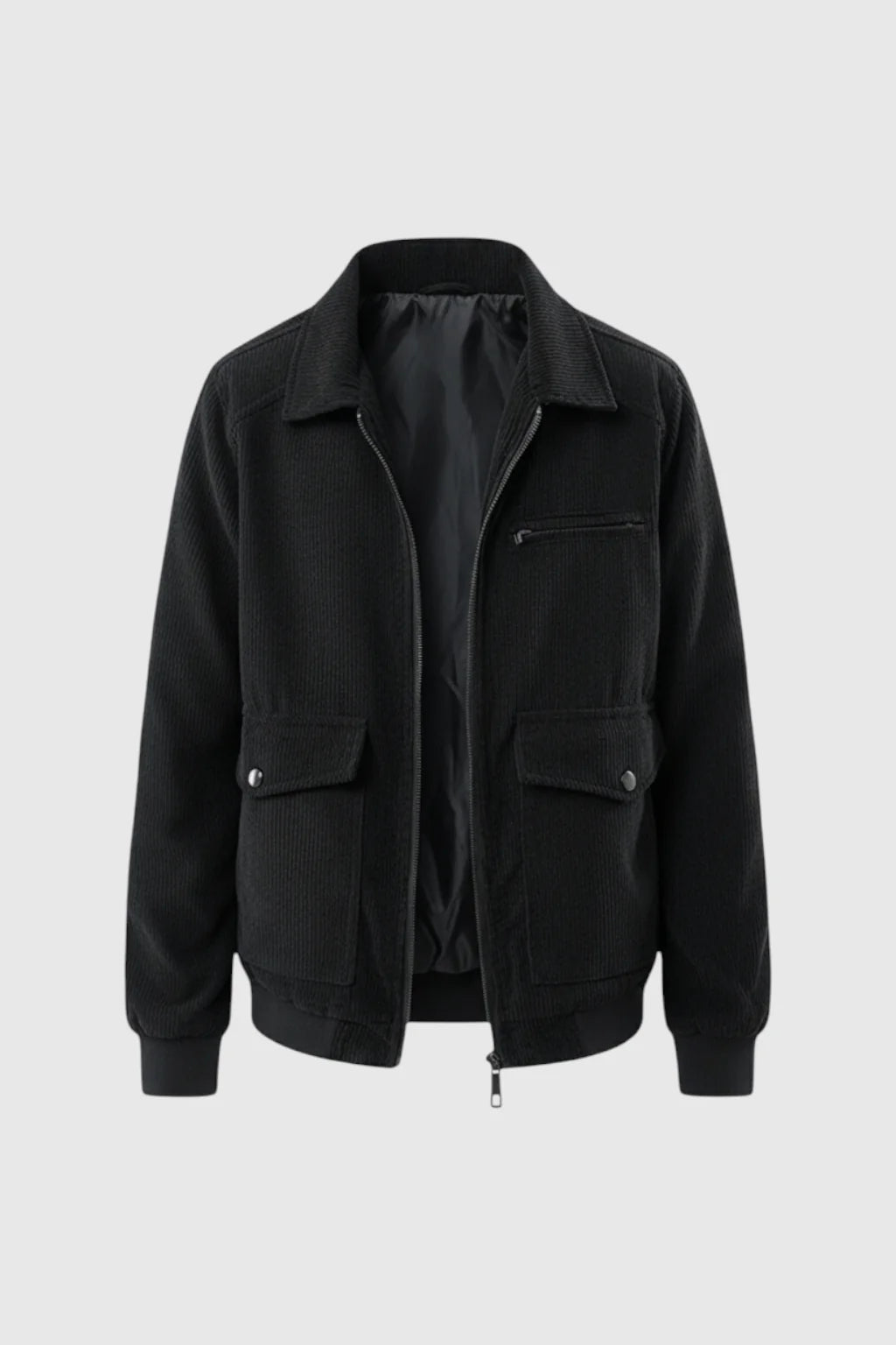 Herren Cordjacke Schwarz