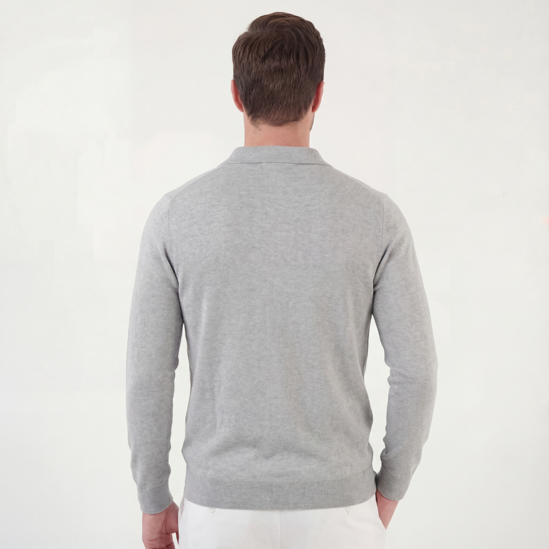 Klassisches graues Polohemd für Herren