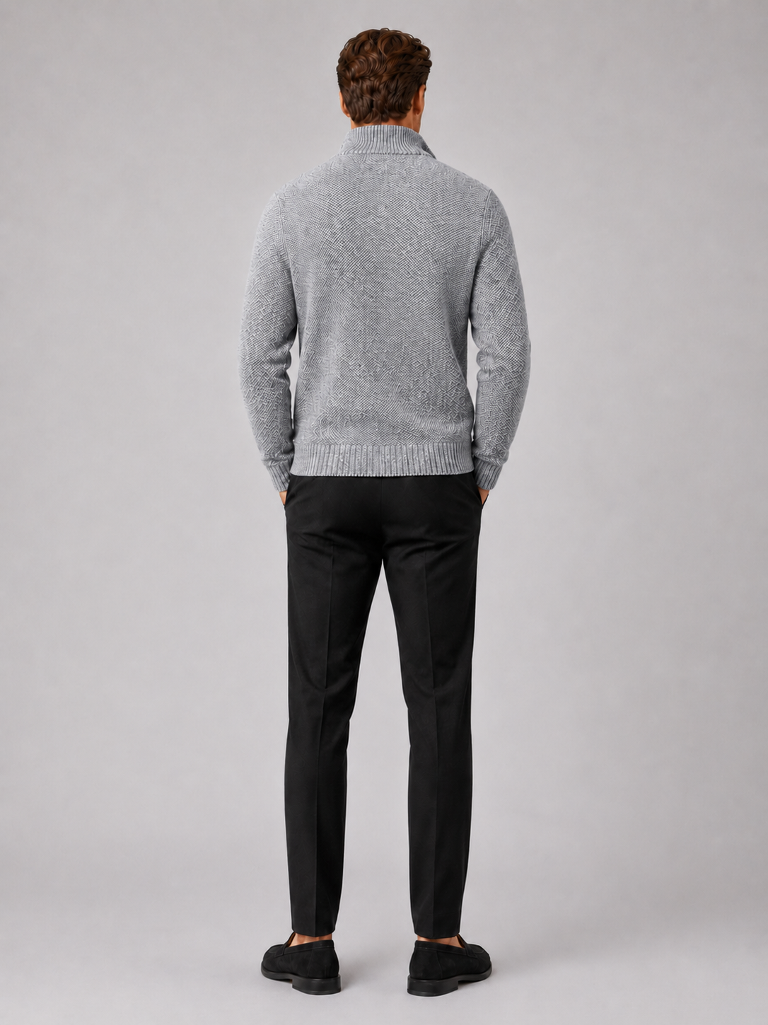 Herren Fleece-Strickjacke mit Reißverschluss
