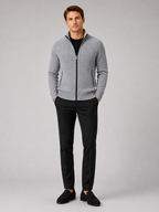 Herren Fleece-Strickjacke mit Reißverschluss