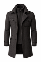 Manteau élégant pour homme en mélange de laine