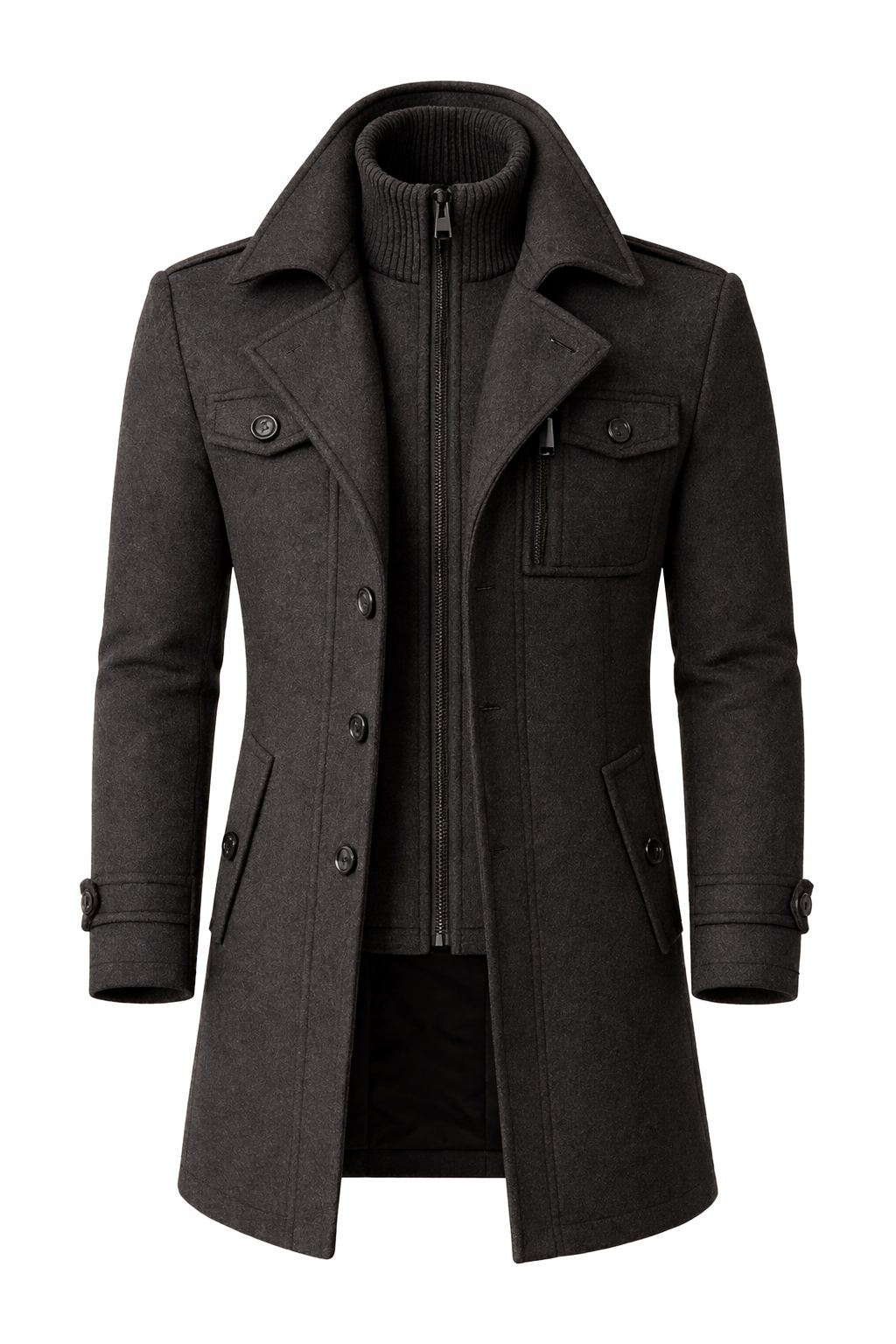 Eleganter Herrenmantel aus Wollmix