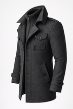Manteau élégant pour homme en mélange de laine