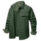 Heren katoenen overshirt met borstzakken