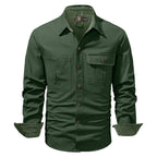 Heren katoenen overshirt met borstzakken