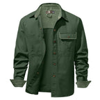 Heren katoenen overshirt met borstzakken