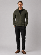 Herren Fleece-Strickjacke mit Reißverschluss