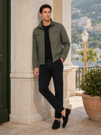 Veste décontractée pour homme en coton lavé