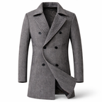 Manteau à carreaux pour hommes avec double boutonnage