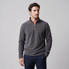 Herren Fleece-Pullover mit Quarter-Zip