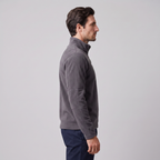Pull polaire homme avec fermeture éclair quart