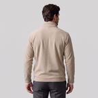 Pull polaire homme avec fermeture éclair quart