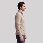Pull polaire homme avec fermeture éclair quart