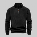 Pull polaire homme avec fermeture éclair quart