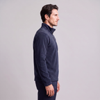 Pull polaire homme avec fermeture éclair quart