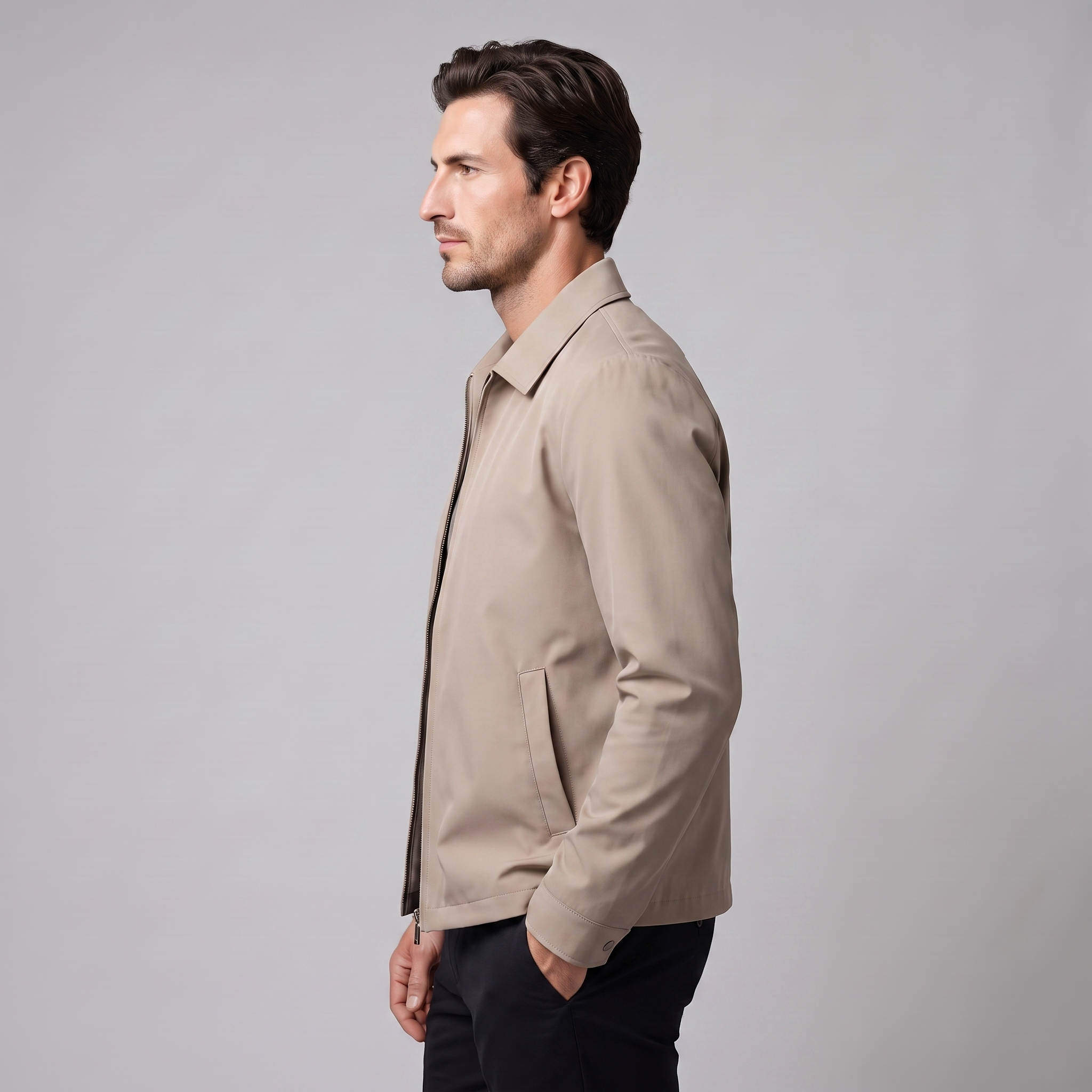 Veste homme avec doublure matelassée et fermeture éclair