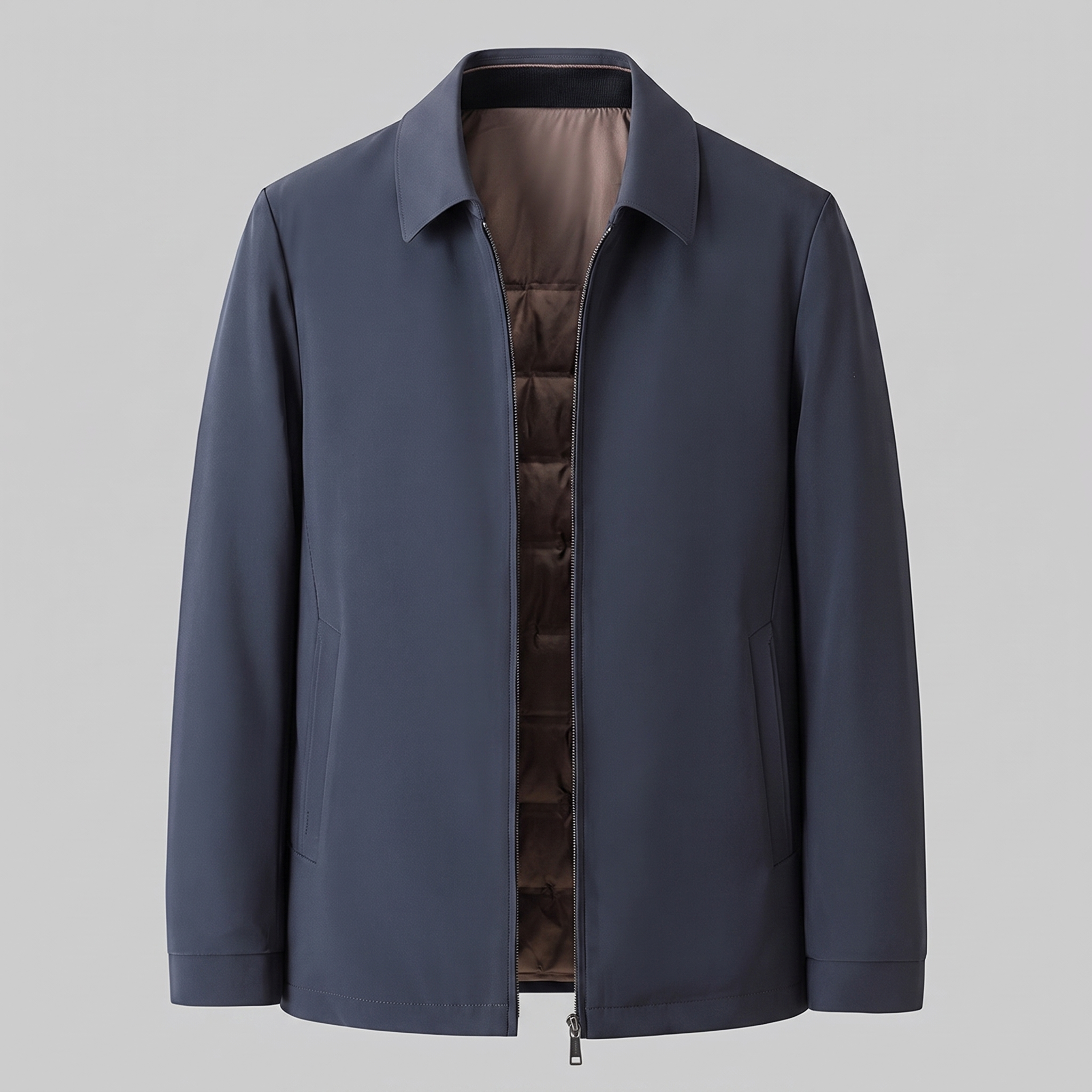 Veste homme avec doublure matelassée et fermeture éclair