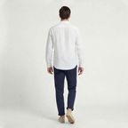 Herren Langarm-Leinenhemd